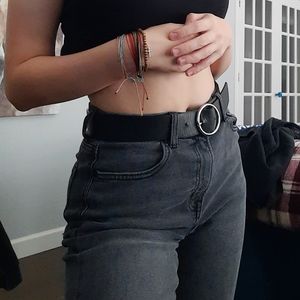 american eagle black mom jeans NWOT